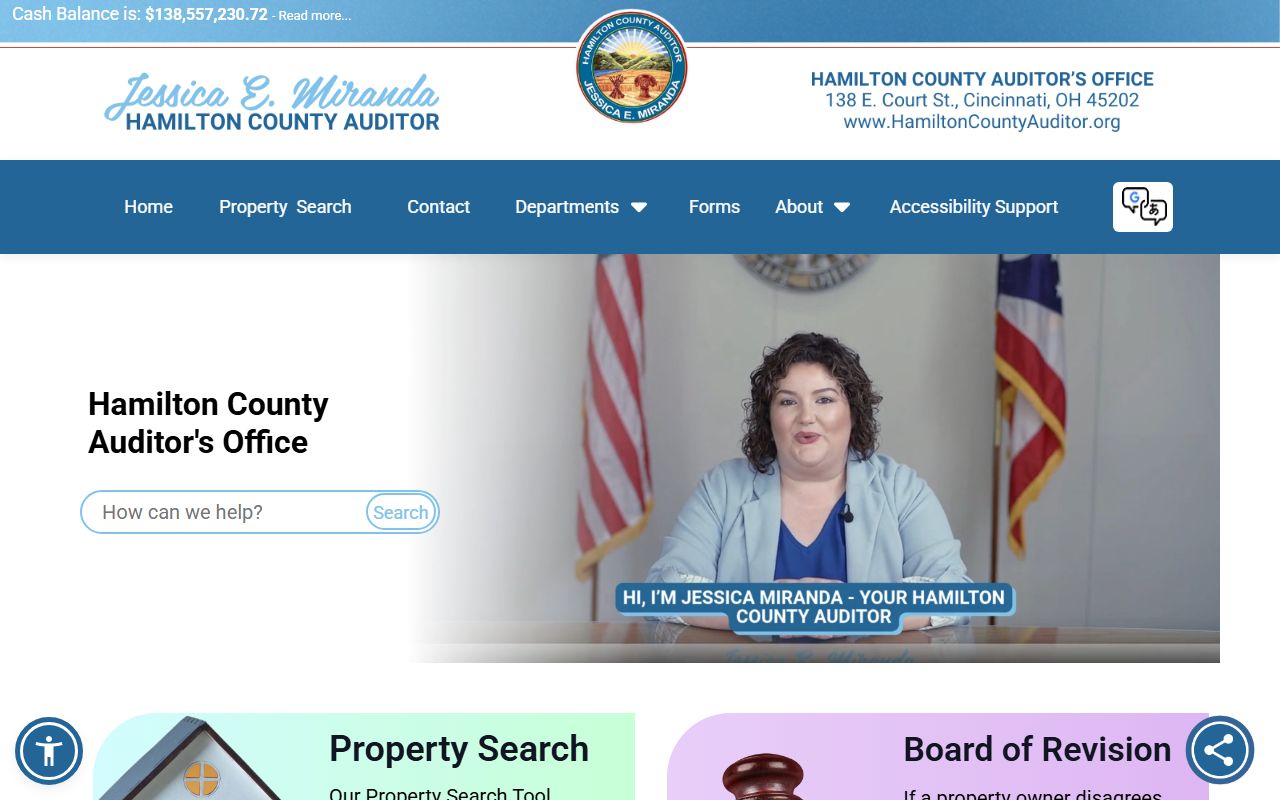Cincinnati property records Hamilton County Auditor search portal