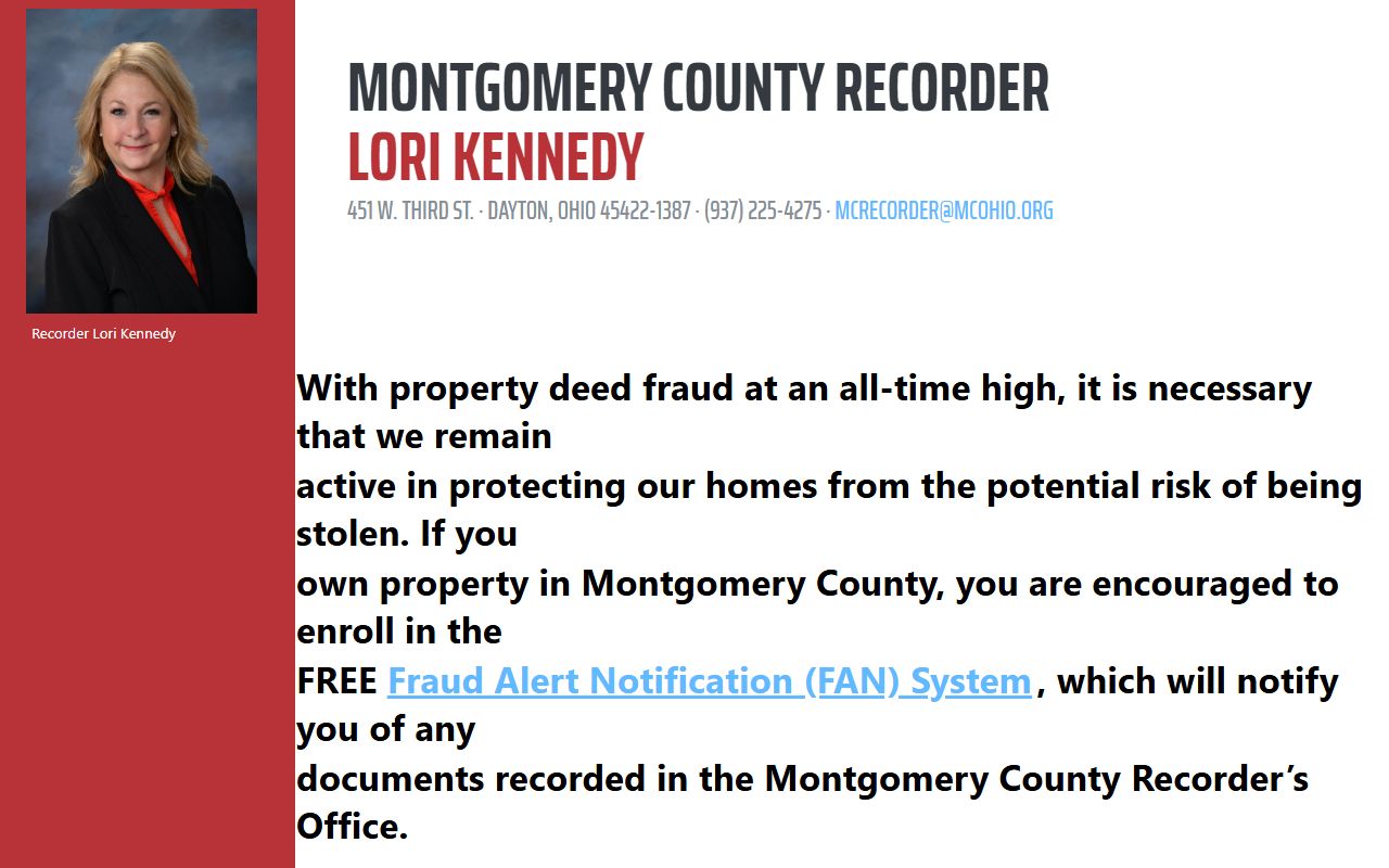 Dayton property records Montgomery County Recorder