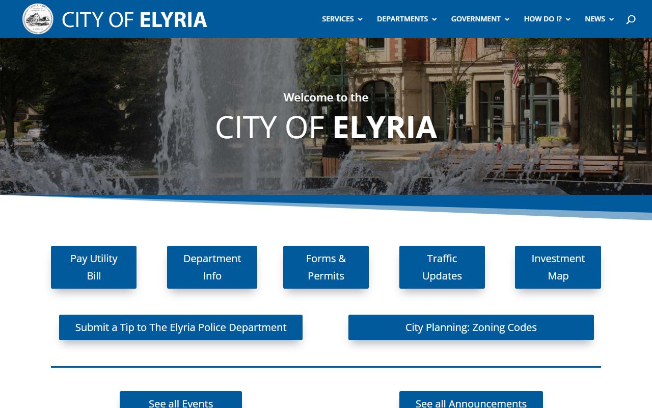 Elyria property records city official website