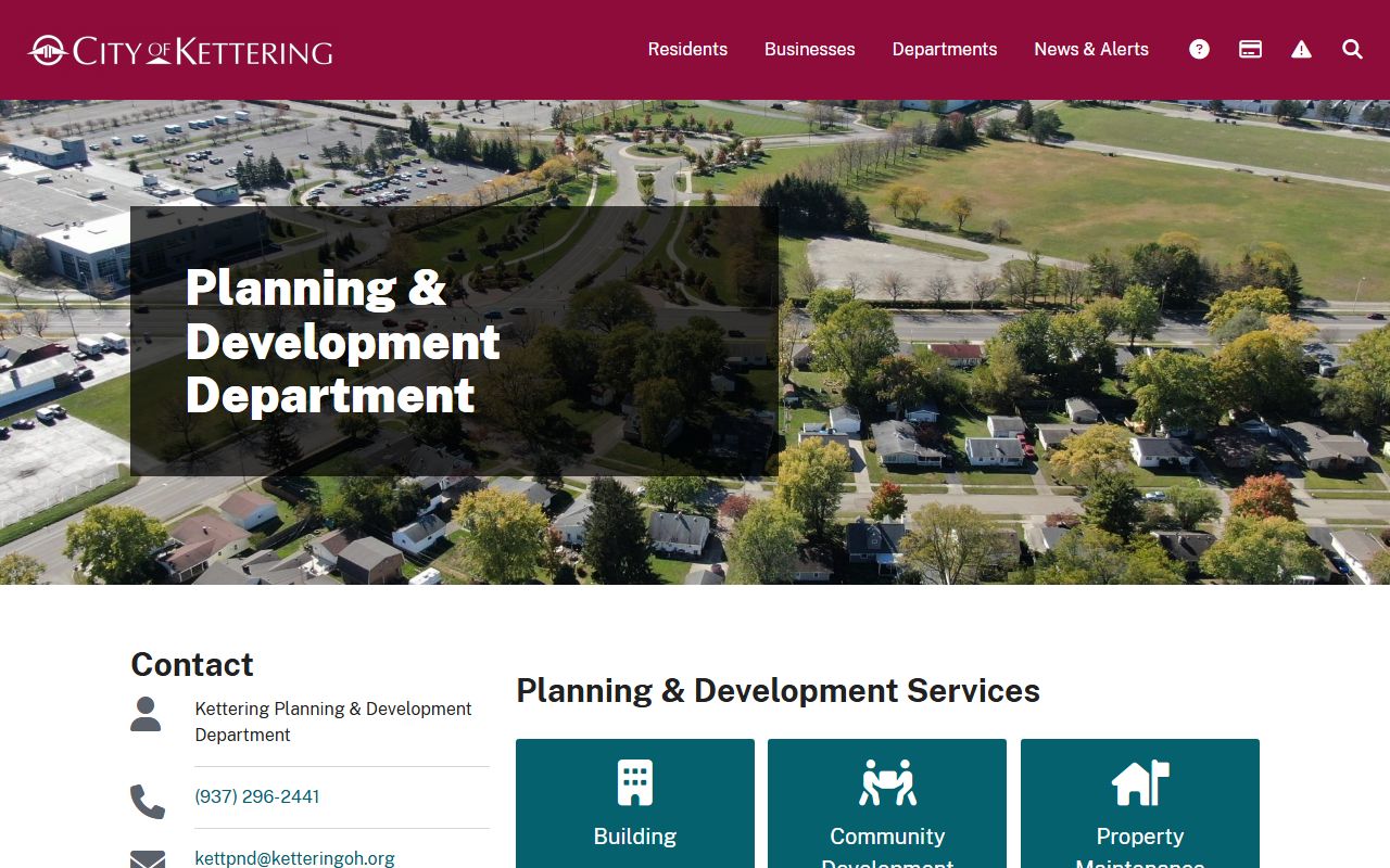 Kettering property records planning and development department