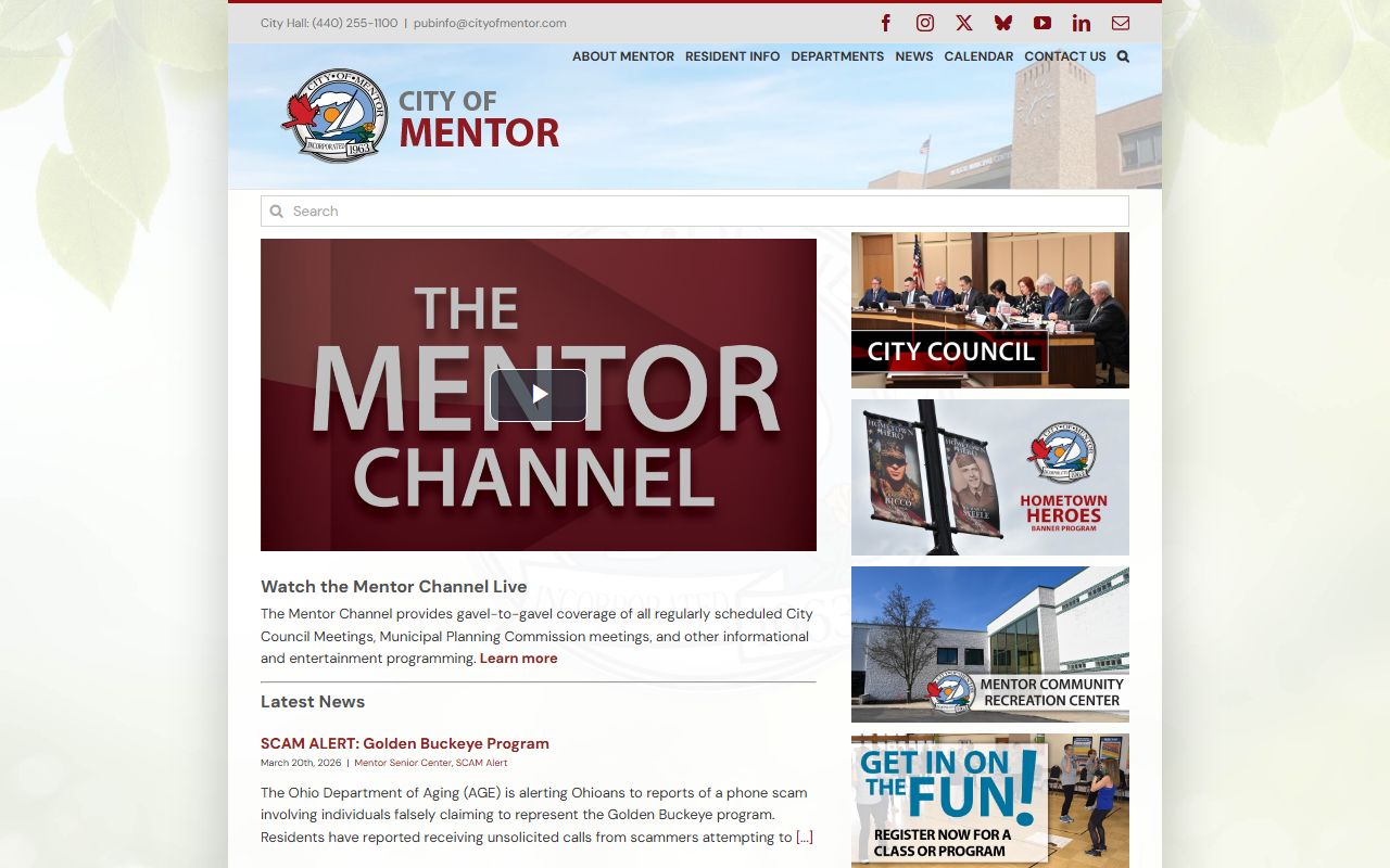 Mentor property records city of Mentor official website