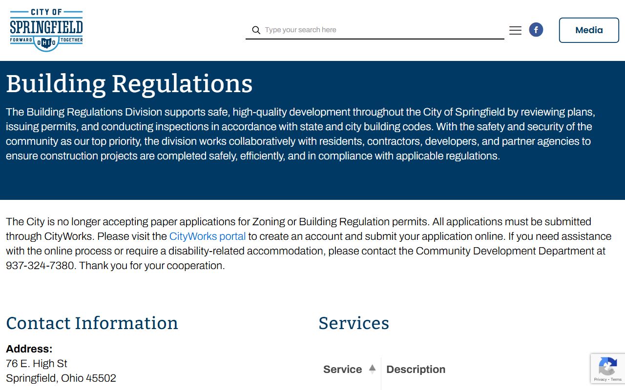 Springfield property records building regulations department