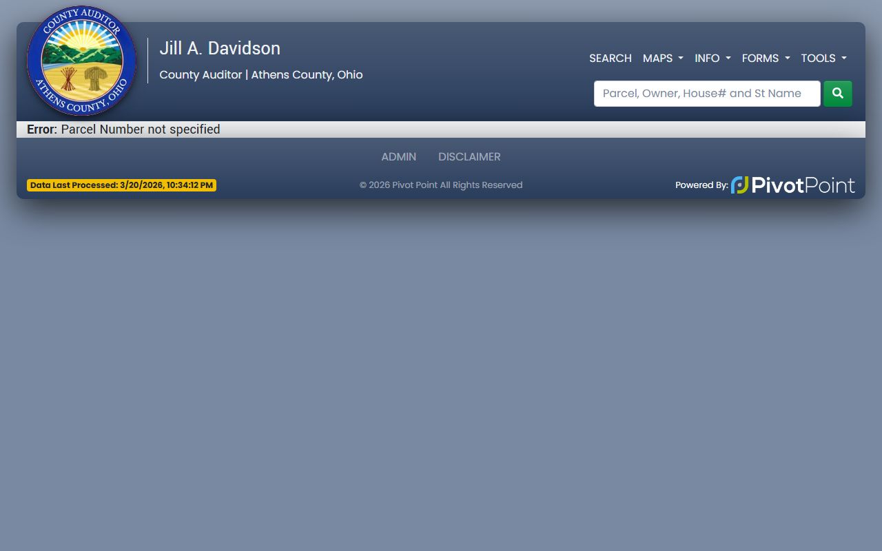 Athens County property records search results