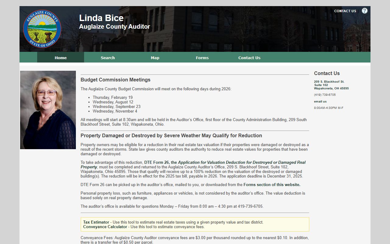 Auglaize County property records auditor search portal