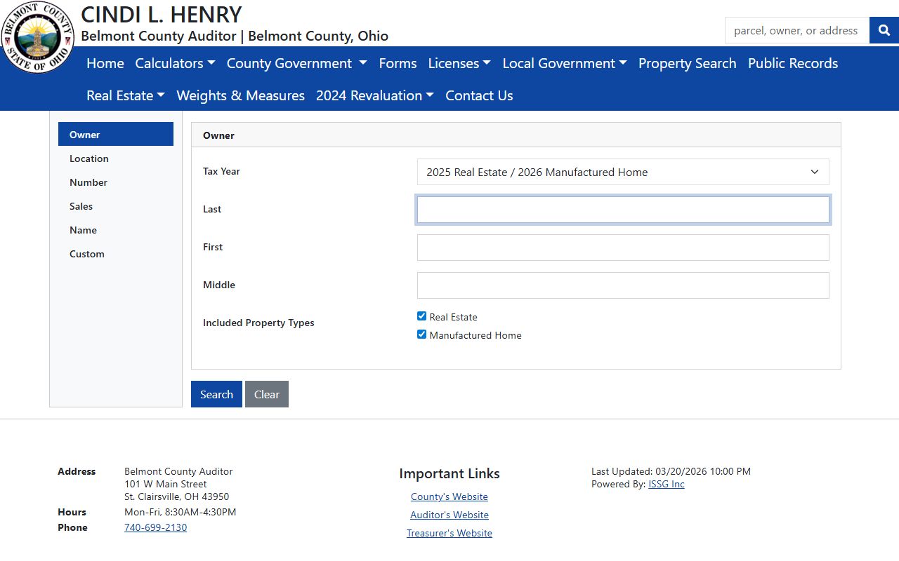 Belmont County property records real estate search