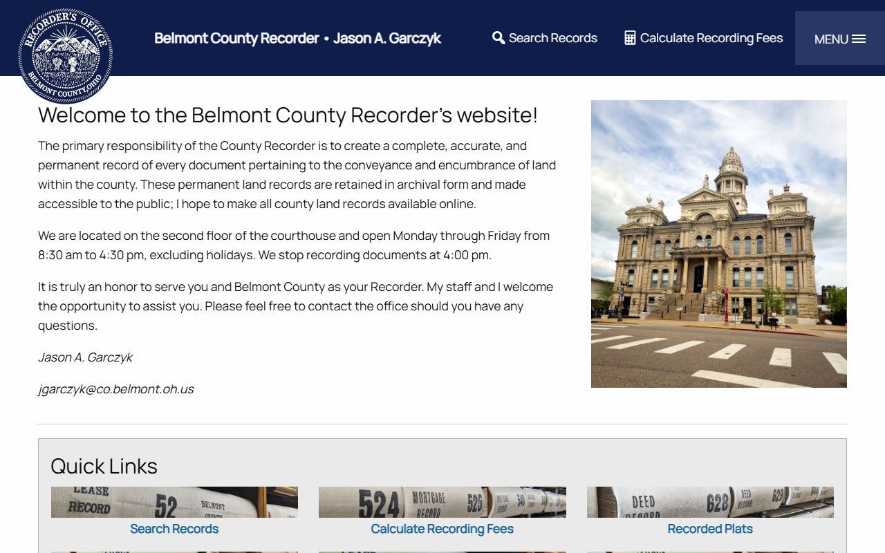 Belmont County property records recorder document search