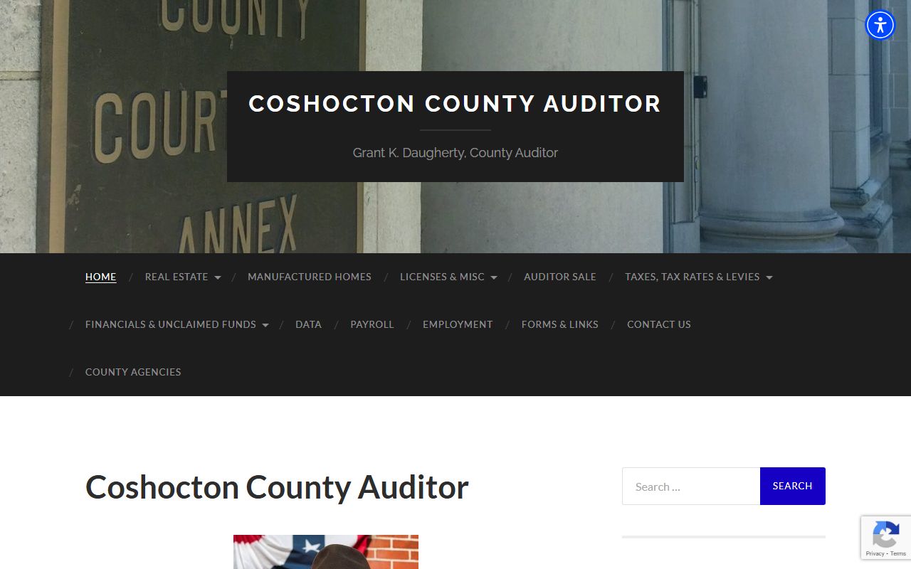 Coshocton County property records auditor main page
