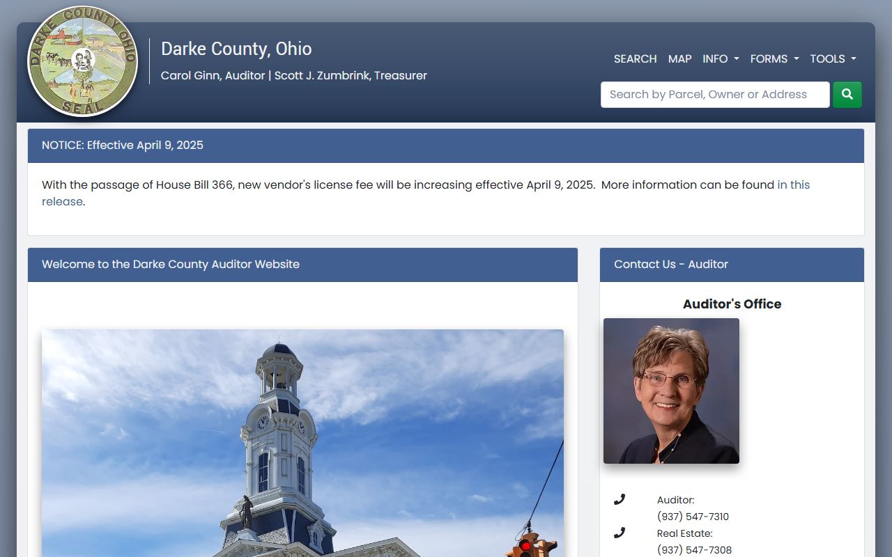 Darke County property records auditor search portal
