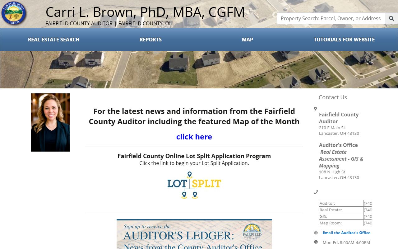 Fairfield County property records auditor search portal
