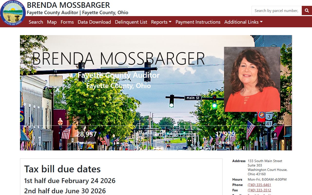 Fayette County property records auditor search portal