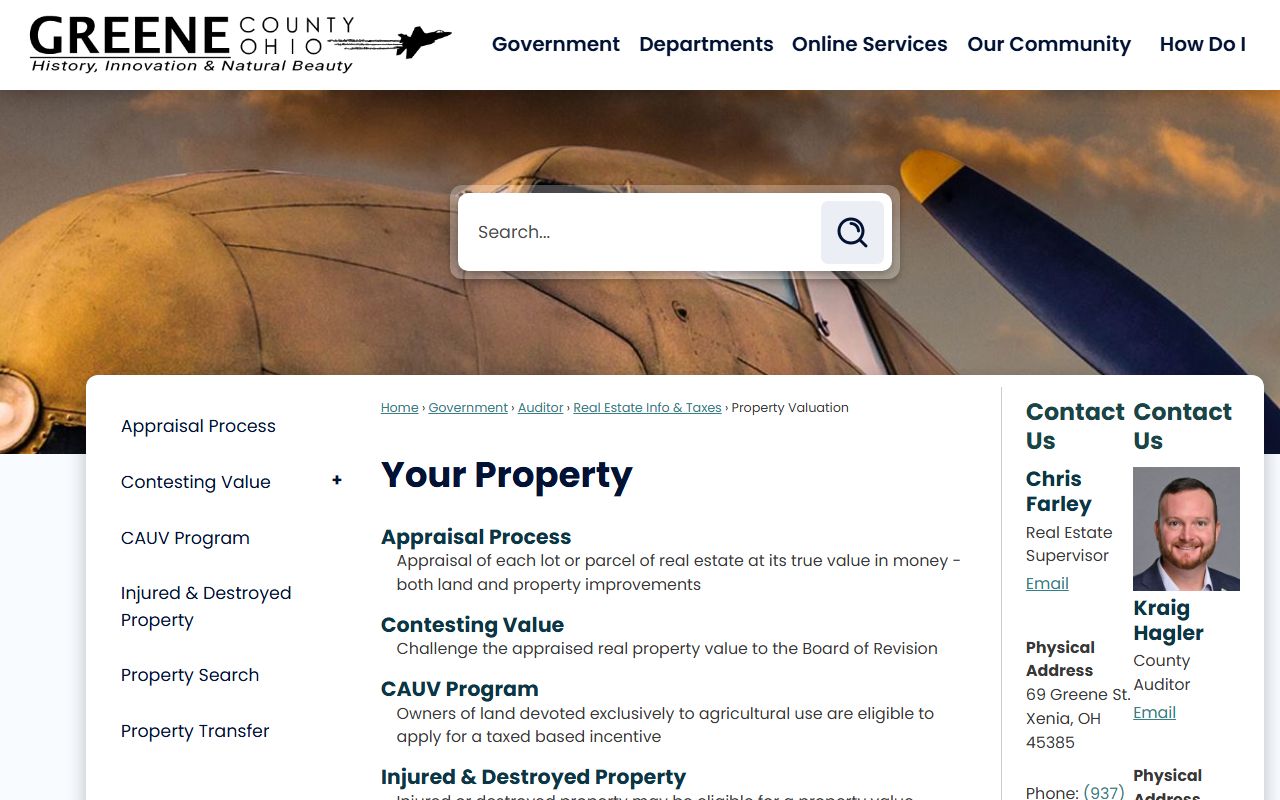 Greene County property records GIS office mapping portal