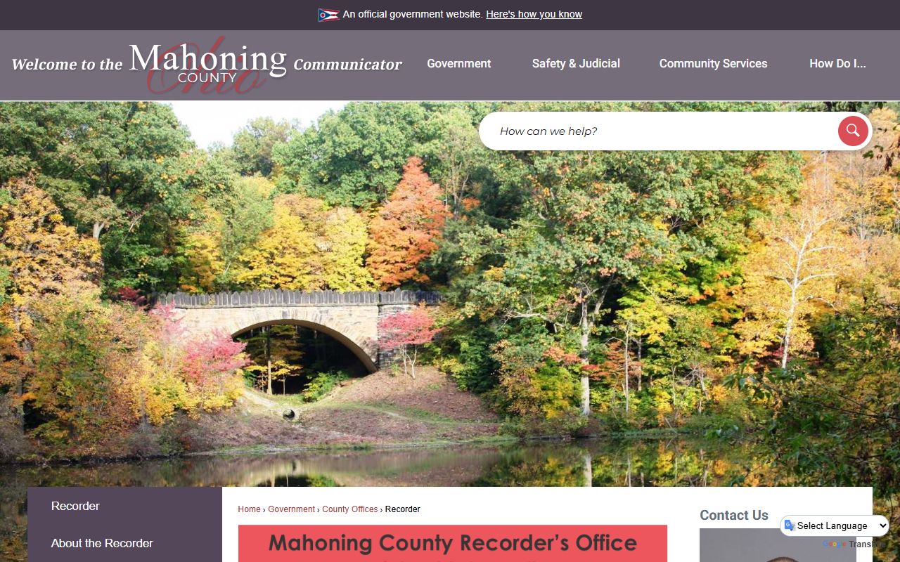 Mahoning County property records recorder office search