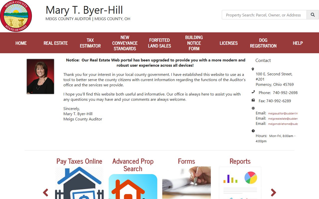Meigs County property records auditor search portal