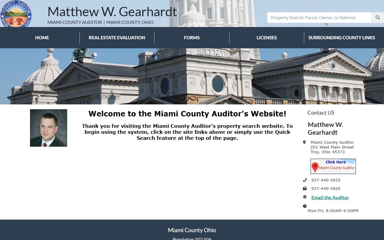 Miami County property records auditor search portal