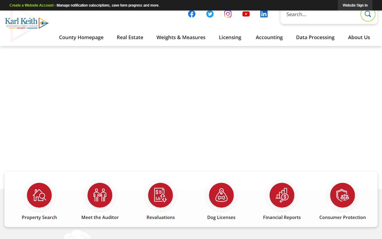 Montgomery County property records auditor search portal