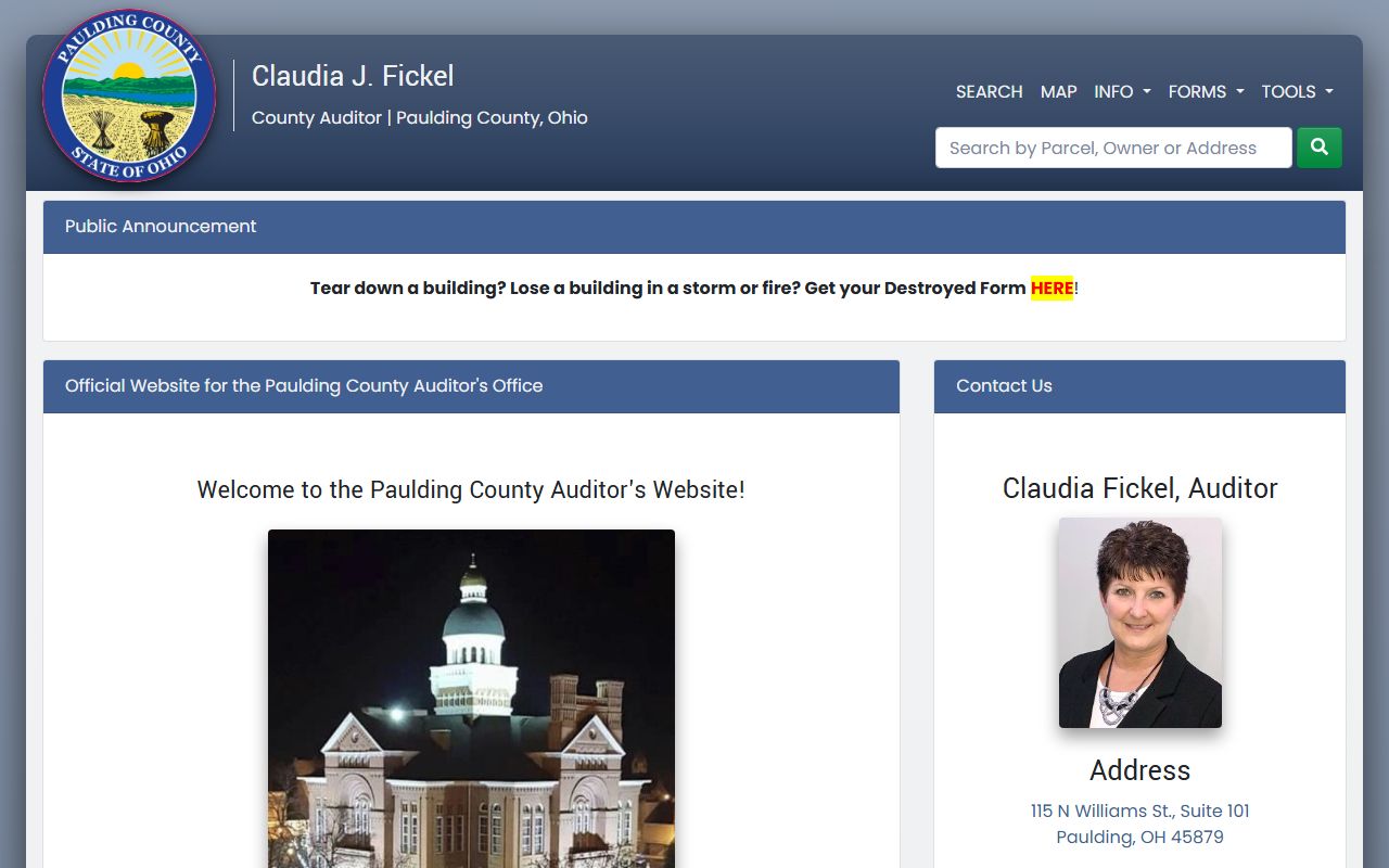 Paulding County property records auditor search portal