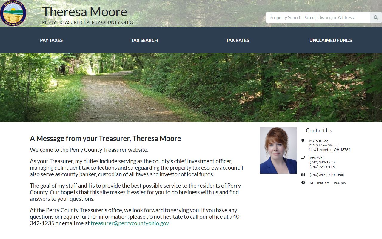 Perry County property records treasurer tax payment portal