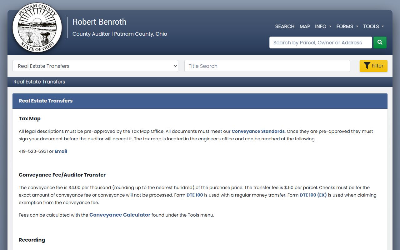 Putnam County property records real estate transfer information
