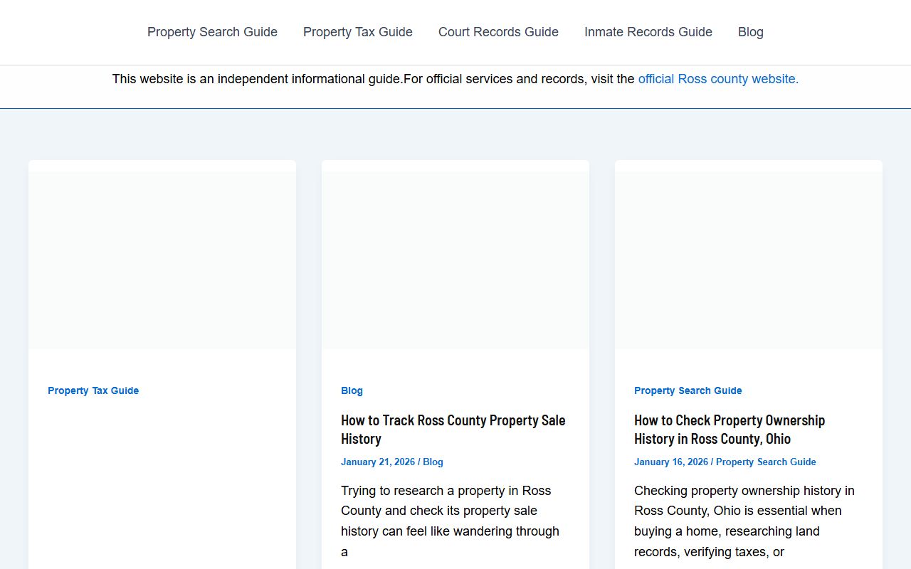 Ross County property records auditor search portal