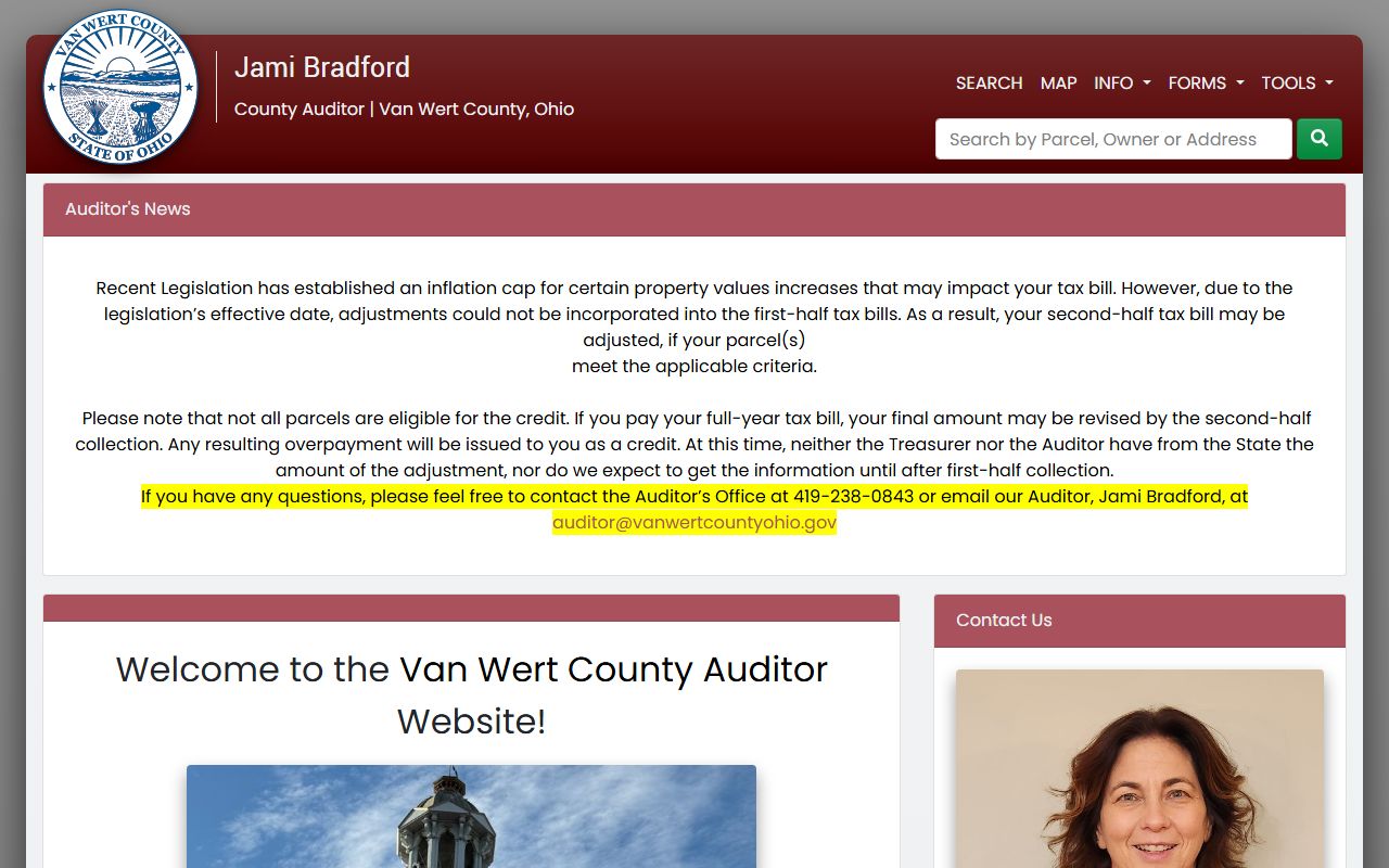Van Wert County property records auditor search portal