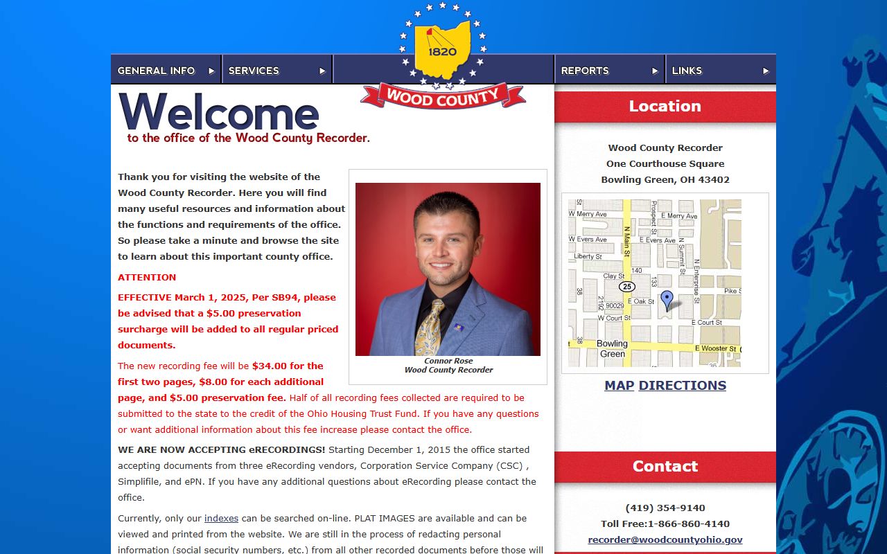 Wood County property records recorder office search