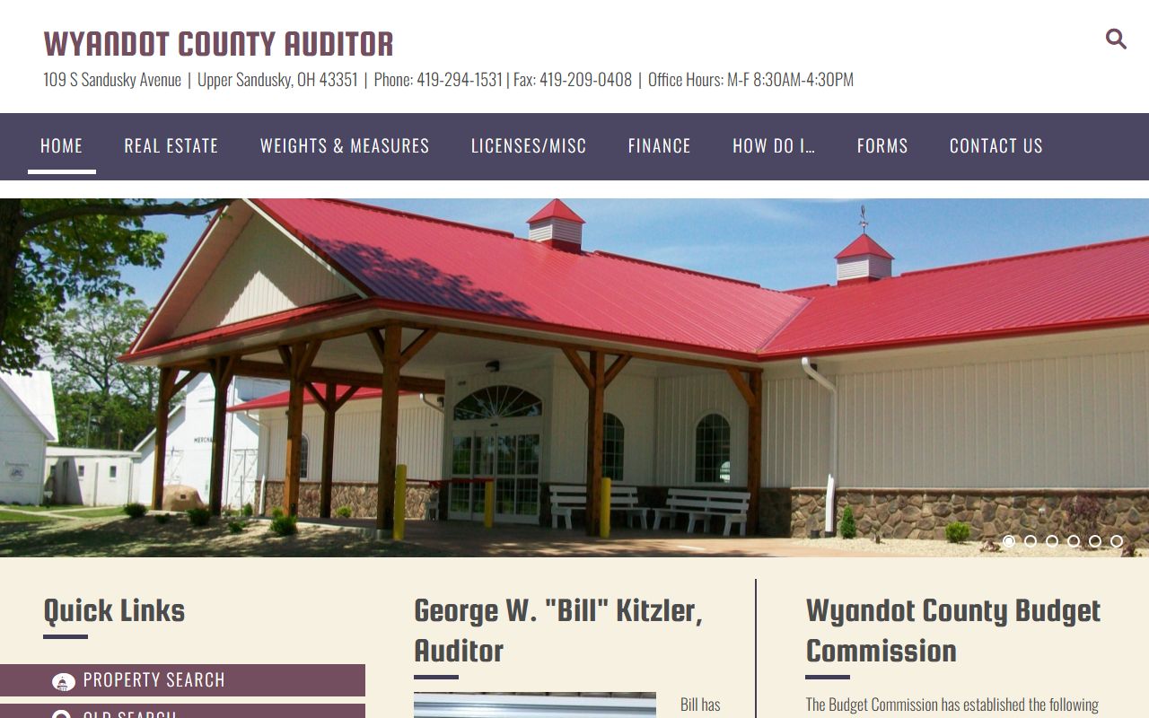 Wyandot County property records auditor search portal