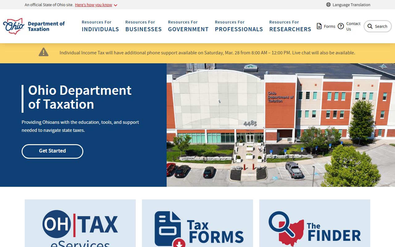 Ohio property tax rate database for property records