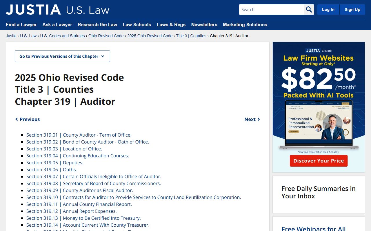 Ohio Revised Code property records statutes