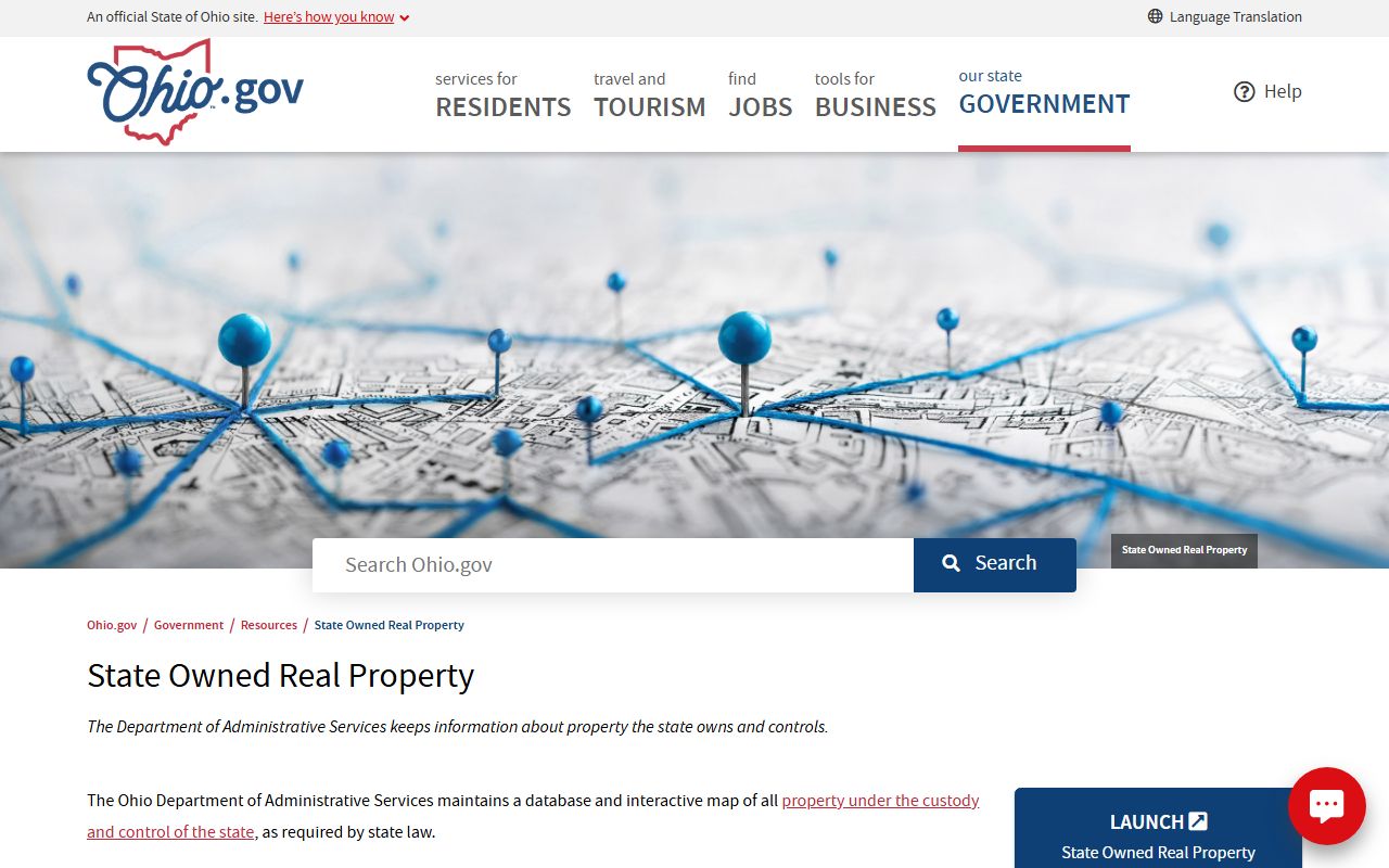 Ohio state owned real property records database